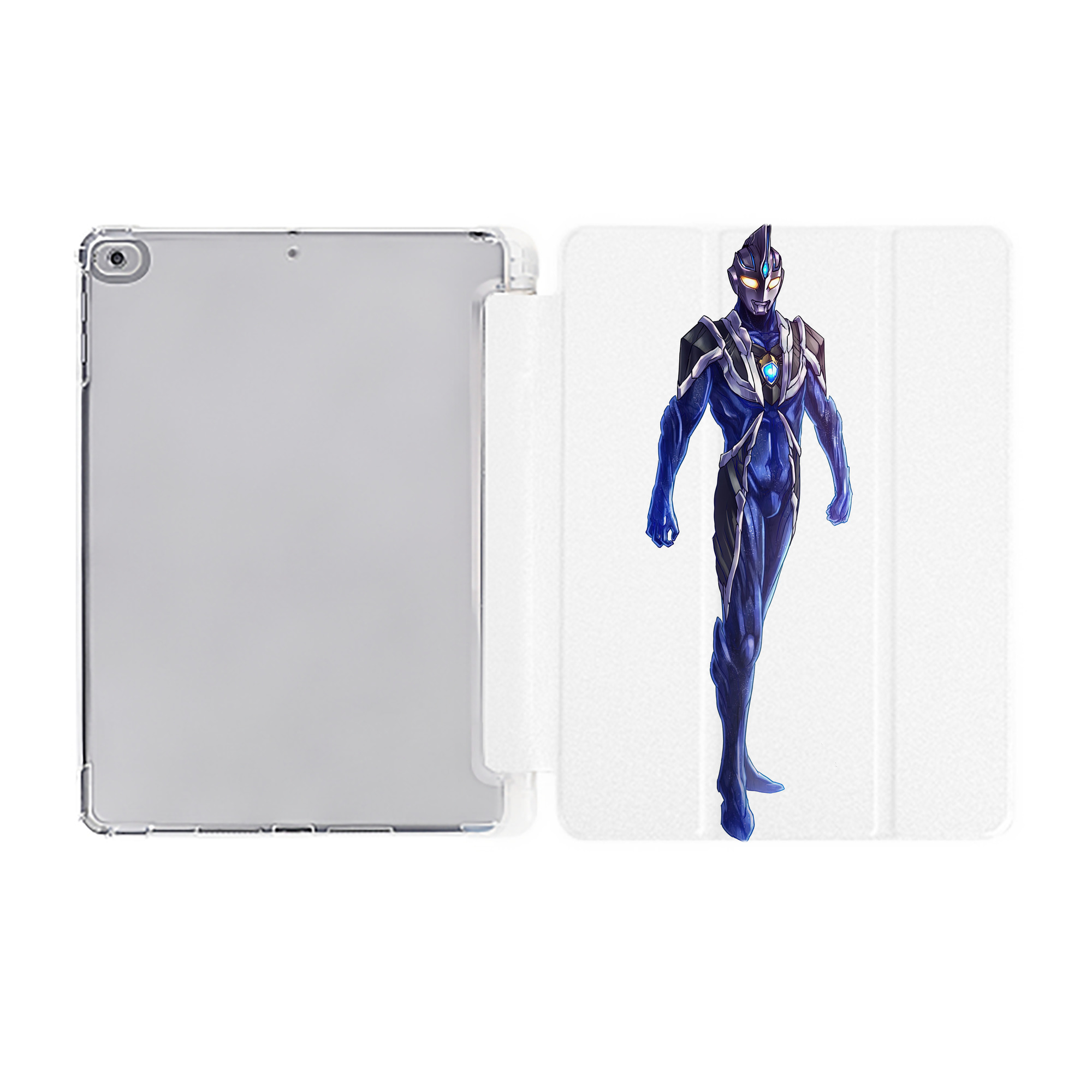 （画像用） ウルトラマン Ultraman IPad ケース ペン収納付き 三つ折りスタンド PUレザー×シリコン 対応機種9.5/10.5/10.9インチ